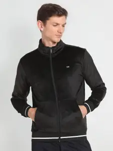 Arrow Sport High Neck Long Sleeve Zip Detail Front-Open Sweatshirt