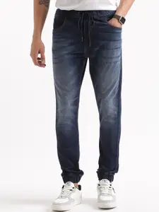 WROGN Men Jogger Fit Clean Look Heavy Fade Cotton Jeans