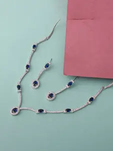 Mirana Rhodium Plated Necklace Set