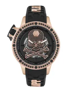PHILIPP PLEIN Men Skeleton Dial & Straps Analogue Automatic Watch PWUAA0323