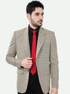 FRENCH CROWN Checked Single Breasted Formal Blazers