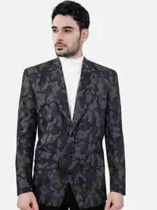 FRENCH CROWN Printed Single Breasted Woollen Formal Blazers