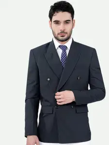 FRENCH CROWN Premium Slim-Fit Double Breasted Formal Blazer