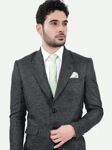 FRENCH CROWN Textured Single Breasted Formal Blazer