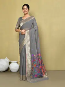 elora Floral Woven Design Zari Saree