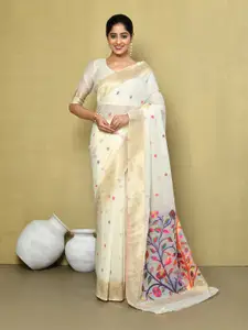 elora Floral Woven Design Zari Saree