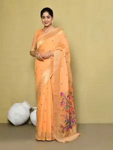 elora Floral Woven Design Zari Saree