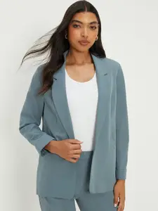 DOROTHY PERKINS Solid Notched Lapel Cuffed Sleeves Formal Blazer