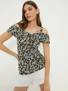 DOROTHY PERKINS Floral Print Ruched Top