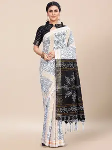 Saree mall Bandhani Printed Poly Cotton Saree