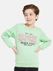 Octave Boys Typography Printed Fleece Pullover Sweatshirt