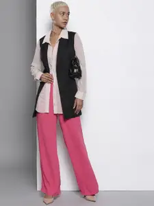 DOROTHY PERKINS Single-Breasted Sleeveless Blazer with Tie-Up Belt