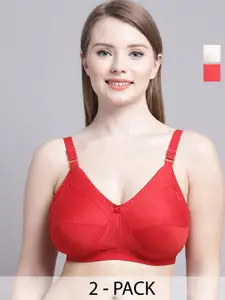 GRACIT Pack Of 2 Non Padded Medium Coverage T-shirt Bras With All Day Comfort