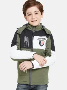 Octave Boys Typography Printed Padded Jacket