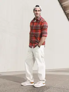 WROGN Relaxed Fit Tartan Checked Casual Shirt