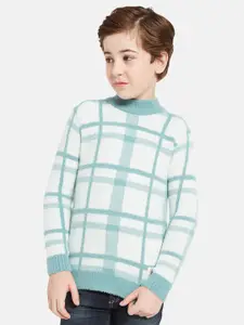 Octave Boys Checked Mock Neck Pullover