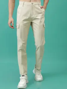 HIGHLANDER Men Mid-Rise Cotton Cargos Trousers