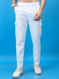 HIGHLANDER Men Tapered Fit Cotton Cargos Trousers