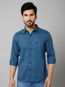 Cantabil Comfort Abstract Printed Spread Collar Cotton Casual Shirt