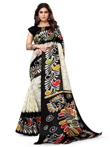 KALINI Abstract Printed Art Silk Saree