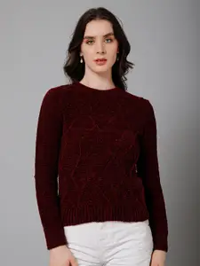 Cantabil Cable Knit Round Neck Acrylic Pullover Sweaters