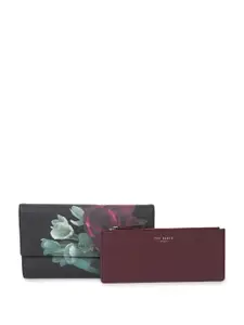 Ted Baker Floral Printed Water Resistant Two Fold Wallet