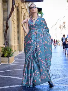 Saree mall Floral Printed Satin Sarees