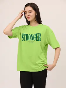 Leotude Typography Printed Oversized T-shirt