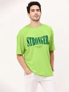 Leotude Typography Printed Oversized T-shirt