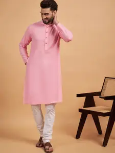 SWAGG INDIA Mandarin Collar Long Sleeves Straight Kurta