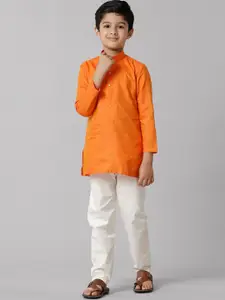 Ramraj Boys Mandarin Collar Kurta with Pyjamas