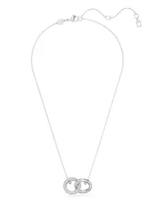 SWAROVSKI Dextera Rhodium-Plated Interlinked Crystals-Studded Necklace