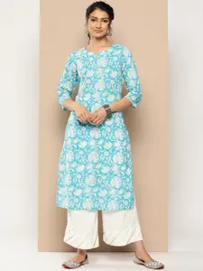 Varanga Floral Printed Pure Cotton Straight Kurta