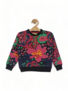 Lil Lollipop Girls Floral Printed Cotton Pullover