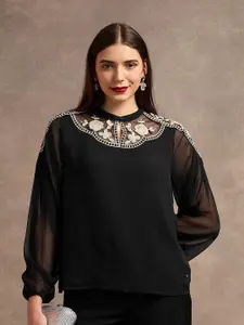 U.S. Polo Assn. Women Keyhole Neck Top