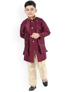 BAESD Boys Mandarin Collar Regular Kurta with Pyjamas