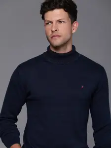 Louis Philippe Jeans Pure Cotton Turtle Neck Pullover Sweaters