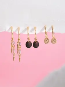 Accessorize Set Of 3 Pearlised Huggie Hoops Earrings