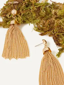 Accessorize Gold-Plated Tasselled Classic Drop Earrings