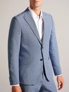 Ted Baker Checked Single-Breasted Slim-Fit Blazers
