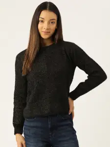 Madame Shimmery Pullover with Fuzzy Detail