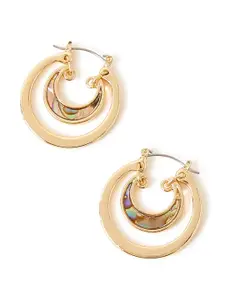 Accessorize Mother Of Pearl Classic Hoop Earrings