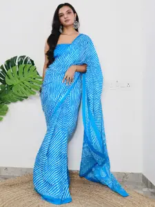 Saree mall Leheriya Printed Pure Cotton Saree