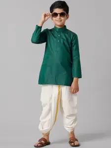 Ramraj Boys Mandarin Collar Kurta With Panchakacham