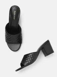 Allen Solly Textured Open Toe Block Heel