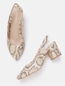 Allen Solly Women Pointed Toe Snakeskin Printed Pumps