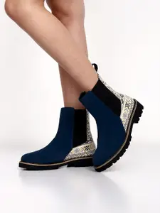 yoho Women Mid Top Digital Printed Chelsea Boots