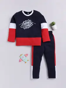 Toonyport Boys Typography Printed Cotton Tracksuits