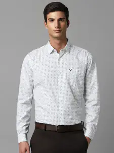 Allen Solly Slim Fit Geometric Printed Spread Collar Pure Cotton Formal Shirt
