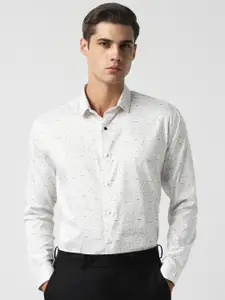 V Dot Slim Fit Micro Ditsy Printed Formal Shirt